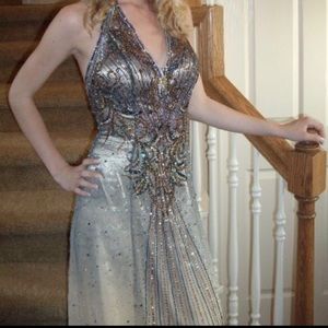 WORN ONCE unique and beautiful detail prom dress